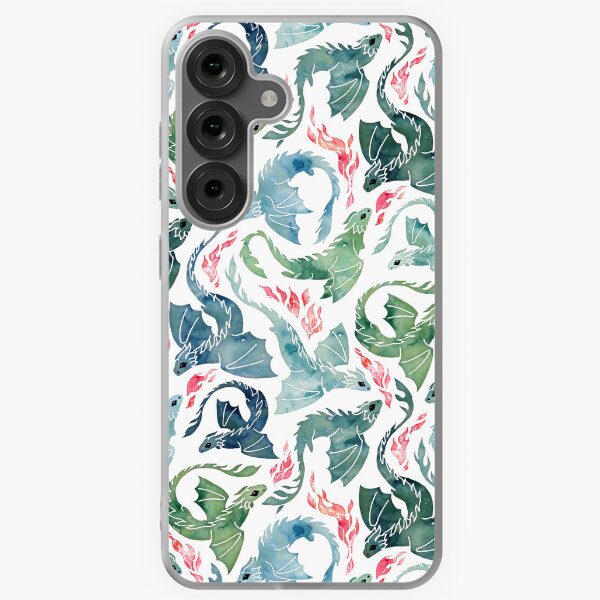Item preview, Dragon fire blue & green designed and sold by adenaJ.