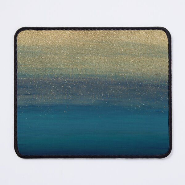 Item preview, Modern Gold Blue Brush Strokes Painting designed and sold by InovArtS.
