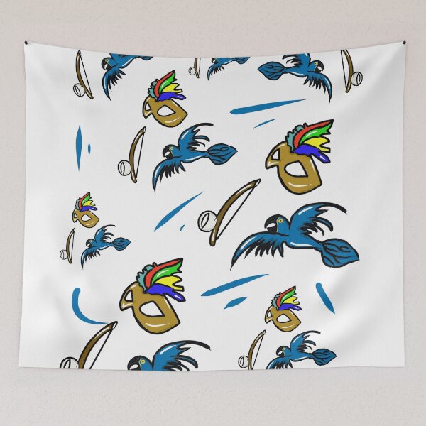 Item preview, parrot carnival mask and musical instrument by Rio-psychedelic designed and sold by psychedelic-Rio.