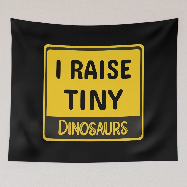 Item preview, I Raise Tiny Dinosaurs Funny Chickens Tiny Dinosaur Chicken Lover Warning Danger Sign designed and sold by ghostsanda.