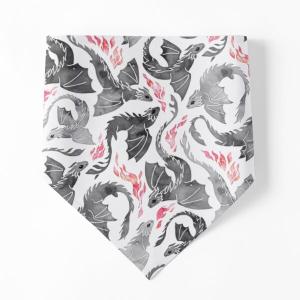 Dragon fire greys & blacks Pet Bandana