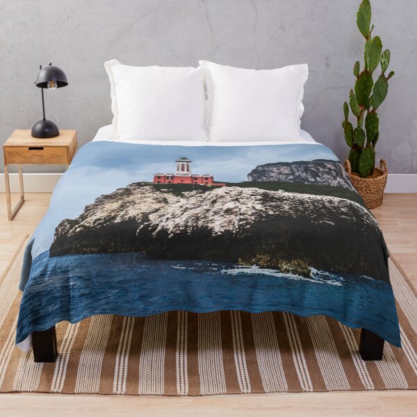 Item preview, Watercolor lighthouse and the sea, small waves and large clouds designed and sold by inurey.