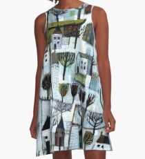 Walking to you. A winter scene. A-Line Dress