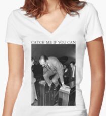 Jacques Chirac - Catch Me If You Can Women's Fitted V-Neck T-Shirt