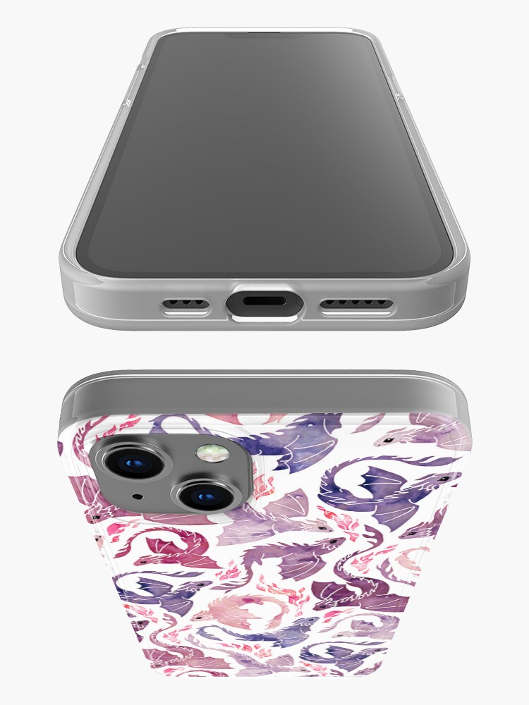 Alternate view of Dragon fire pink & purple iPhone Case