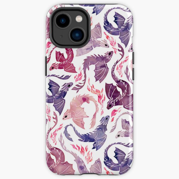 Dragon fire pink & purple iPhone Tough Case