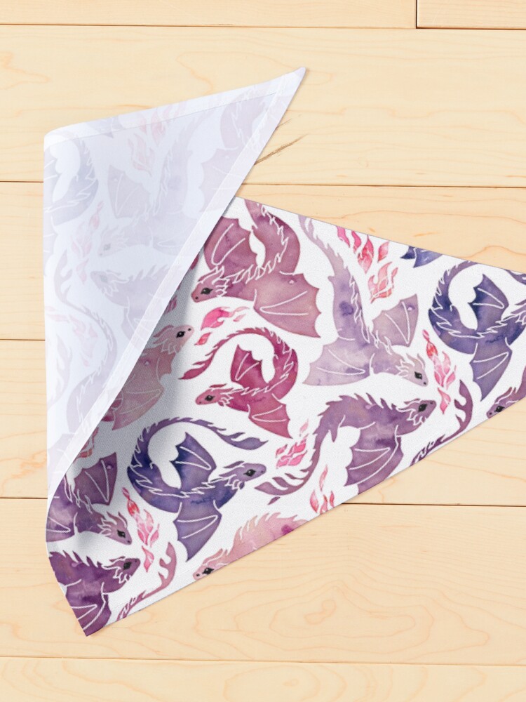 Alternate view of Dragon fire pink & purple Pet Bandana