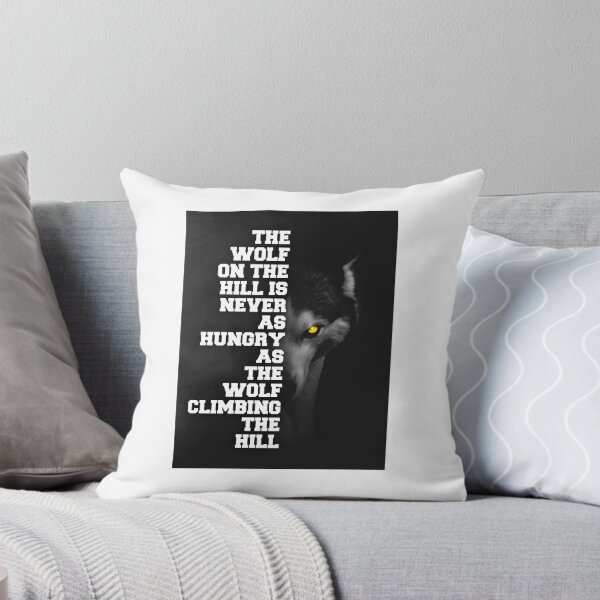 Item preview, Wolf Motivational Black And White Wolve Wolf Climbing The Hill designed and sold by SuccessHunters.