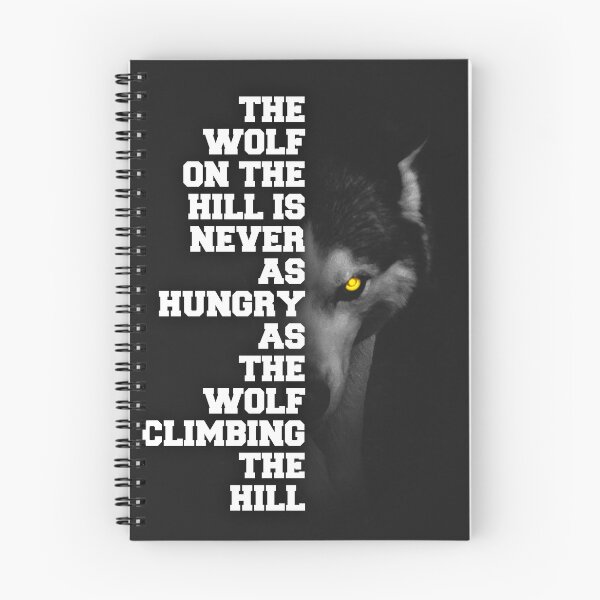 Item preview, Wolf Motivational Black And White Wolve Wolf Climbing The Hill designed and sold by SuccessHunters.