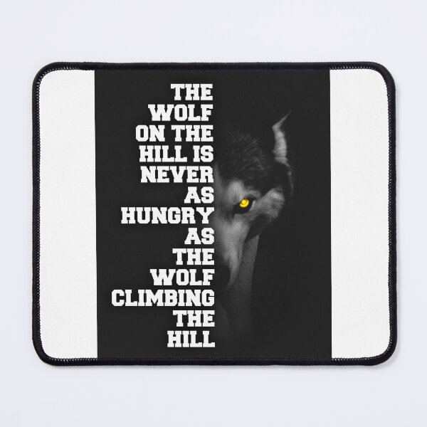 Item preview, Wolf Motivational Black And White Wolve Wolf Climbing The Hill designed and sold by SuccessHunters.