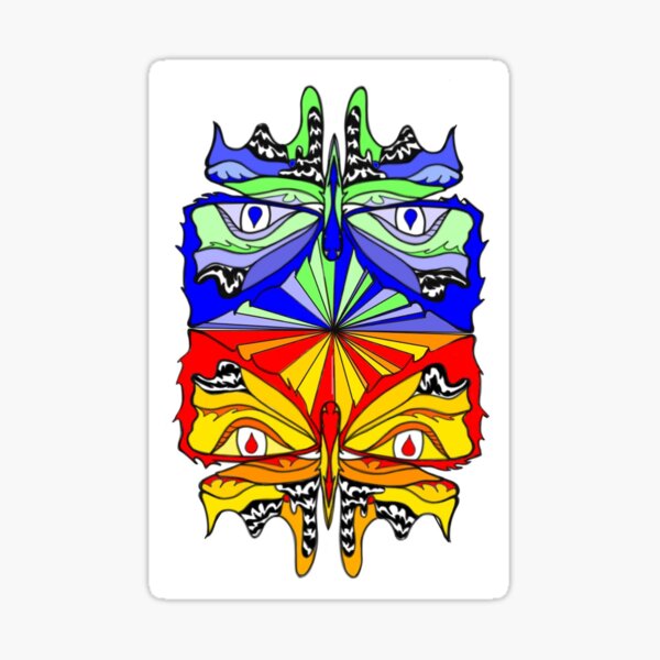 Double edged Lepidoptera Sticker