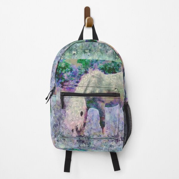 Item preview, Horse in a dreamy purple meadow of flowers designed and sold by JanineRileyArt.