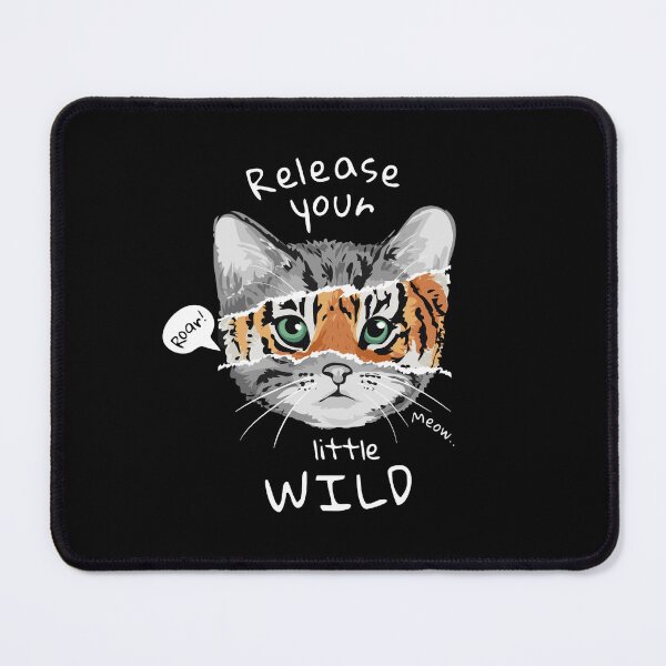 Item preview, cute cat and tiger half face design designed and sold by Beeroclock.