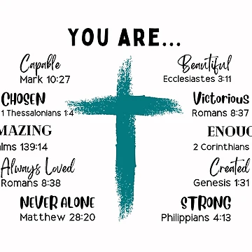 Artwork thumbnail, You Are Scripture (teal) by Wordsofjoy&love