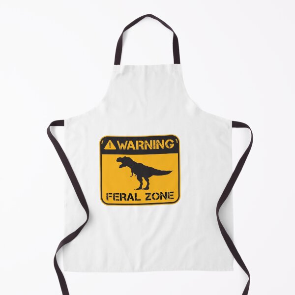 Item preview, Warning Feral Zone ( Funny Danger Sign for T-rex ) designed and sold by WULFLAND ARTS.