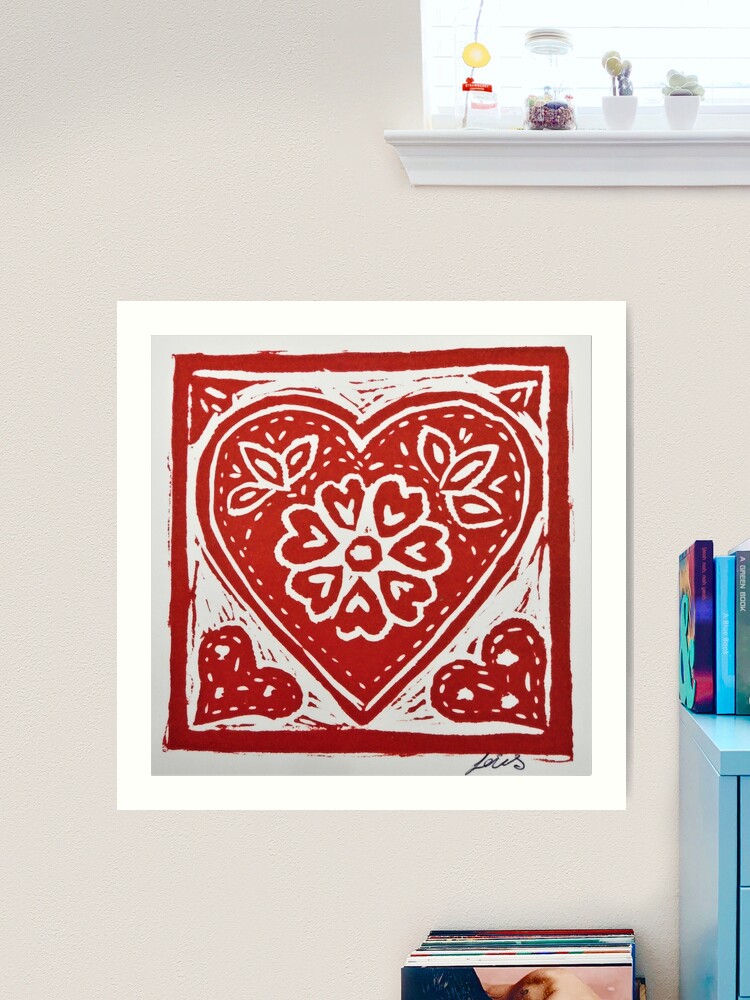 Art Supplies Heart Art Print by RodenandCo