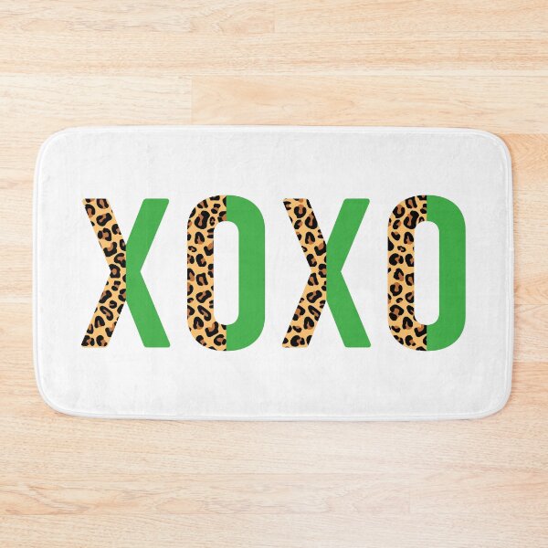 Item preview, Green Leopard XOXO, Hugs and Kisses, Love Letters, Gift for Valentine designed and sold by patterniastudio.