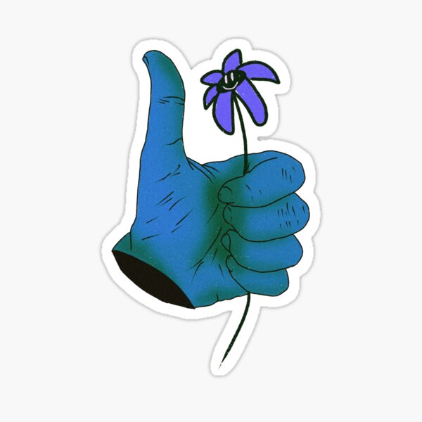 Los Pulgares Hacia Arriba Azules Con Contornos Blancos | Vector Premium