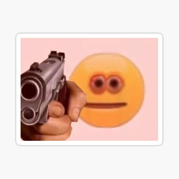 Cursed Emoji Sticker By Aquaraspberriez - Cursed Emoji Gun,Gun