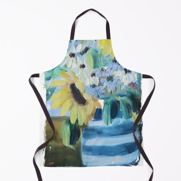 Item preview, Sunflowers in a Blue and White Pot - Summer Sunshine Country designed and sold by CarolAnnsArt.