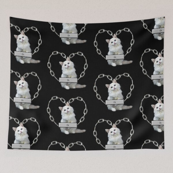 Item preview, Harajuku Kitten- Chain Heart Aesthetic  designed and sold by Anxatzi.