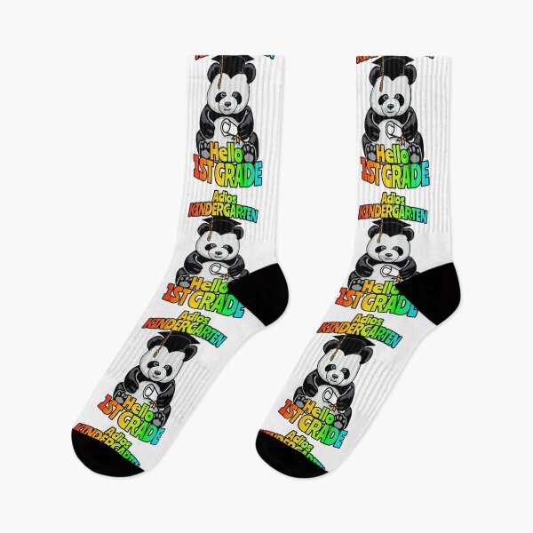 Item preview, Adios Kindergarten Hello 1st Grade Funny Happy Panda Bear designed and sold by GrandeDuc.