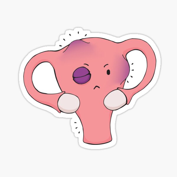 Vista previa del artículo con la obra «Serie del útero, dolor menstrual, un huevo ya», diseñado y vendido por Joan and Rose.