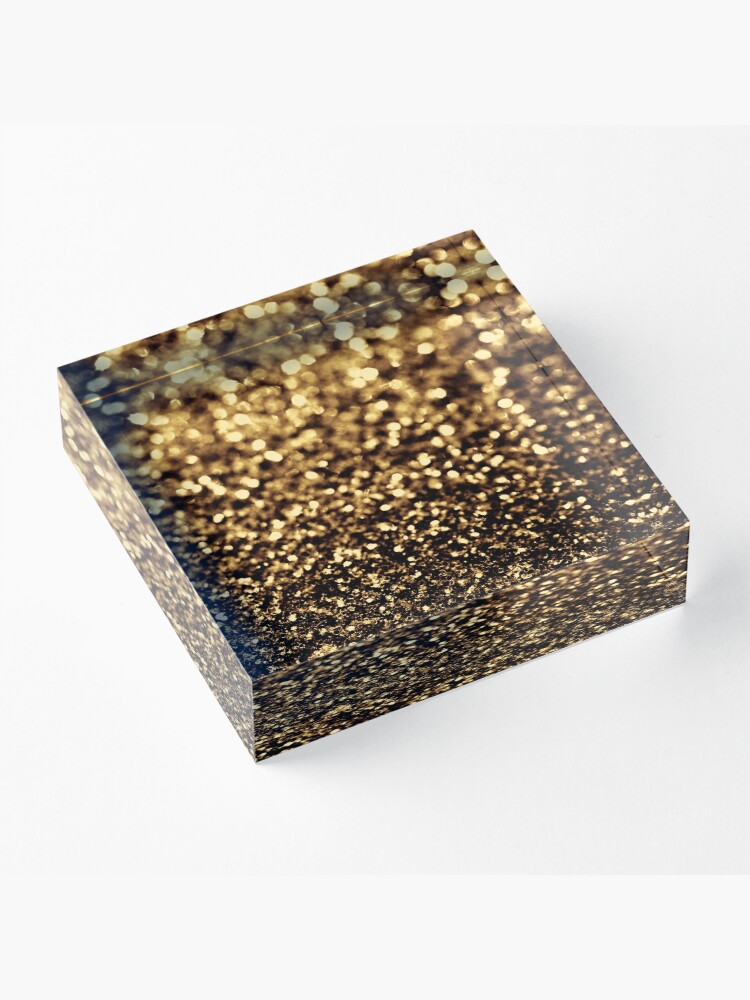 Alternate view of black gold Acrylic Block