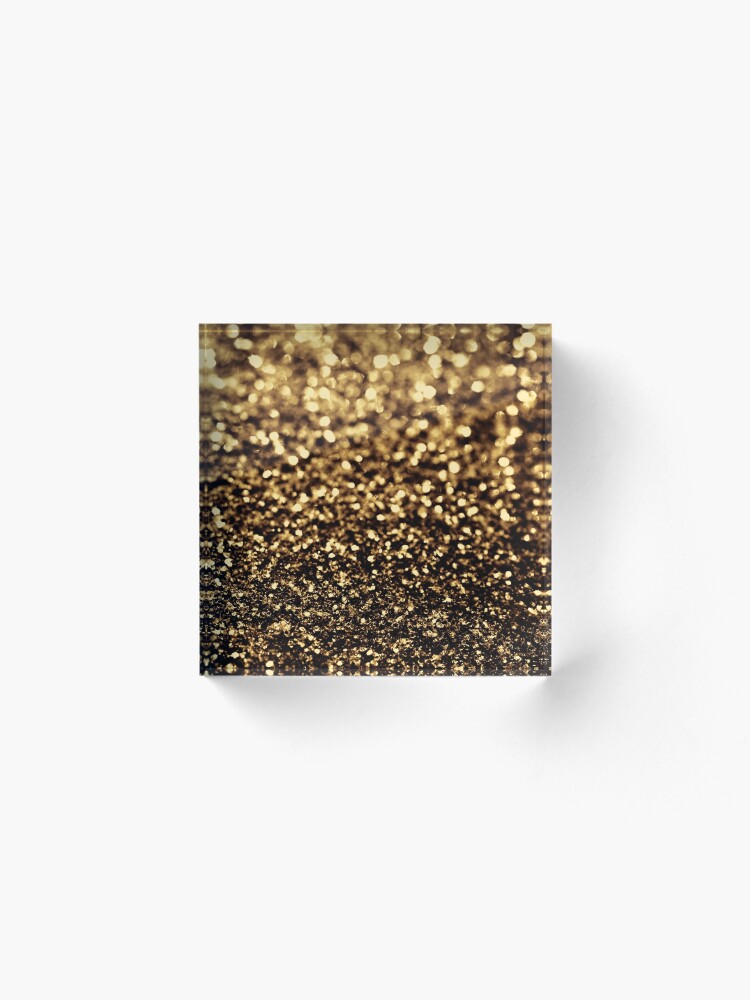 Alternate view of black gold Acrylic Block
