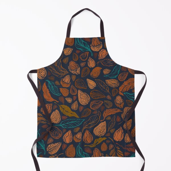 Item preview, Retro Brown Nuts,Leaves Seamless Design designed and sold by Fairies Flower Garden.