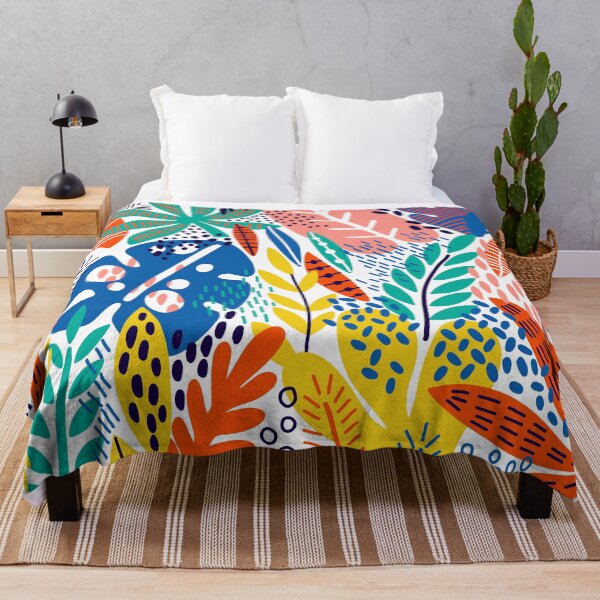 Item preview, Colorful Floral Tropical Jungle designed and sold by meggydesigns.
