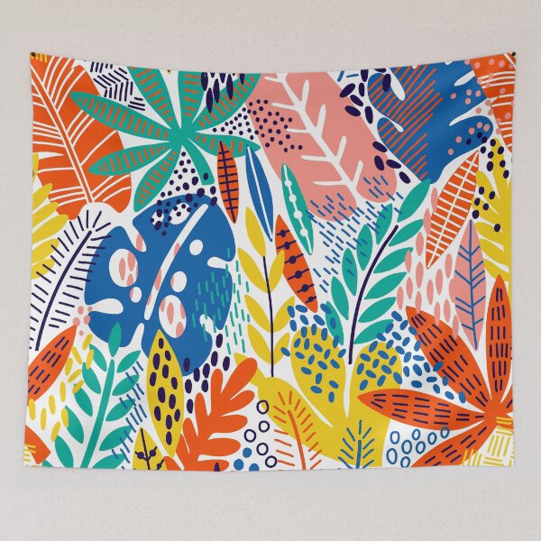 Item preview, Colorful Floral Tropical Jungle designed and sold by meggydesigns.