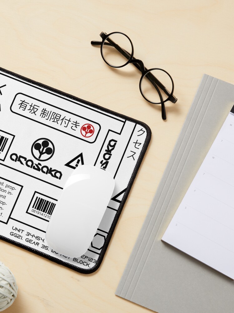 Alternate view of arasaka industrial white. cyberpunk design. Mouse Pad