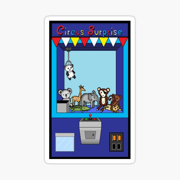 Circus Claw Machine Sticker