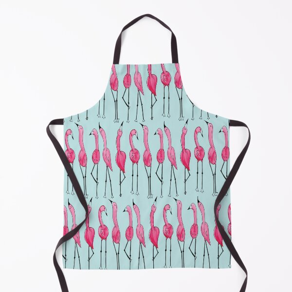 Item preview, Fun Fuchsia Flamingo Pattern on Light BLue designed and sold by Zab Butler Design.