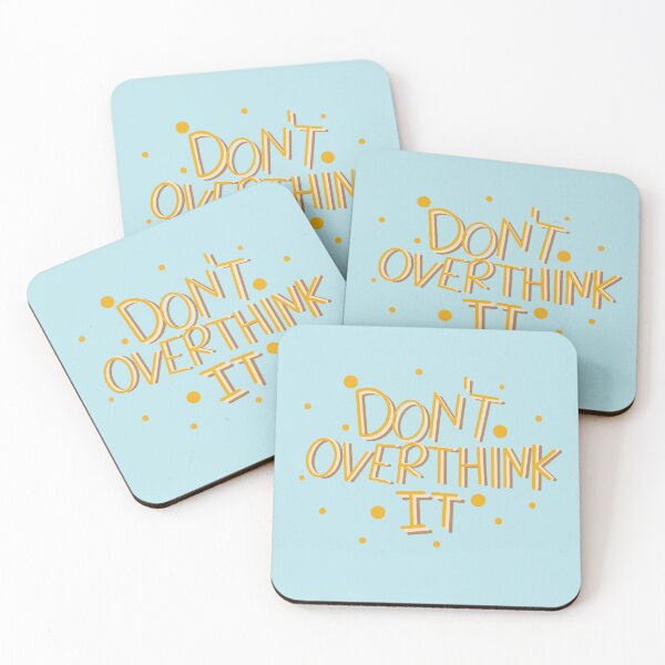 Item preview, Don’t overthink it quote with colorful text design designed and sold by DDalaland.