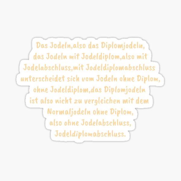 Item preview, Yodeling diploma - Loriot - TV Kult - German designed and sold by Boogosh.