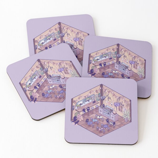 Item preview, Isometric coffee shop designed and sold by Liv Arnold.