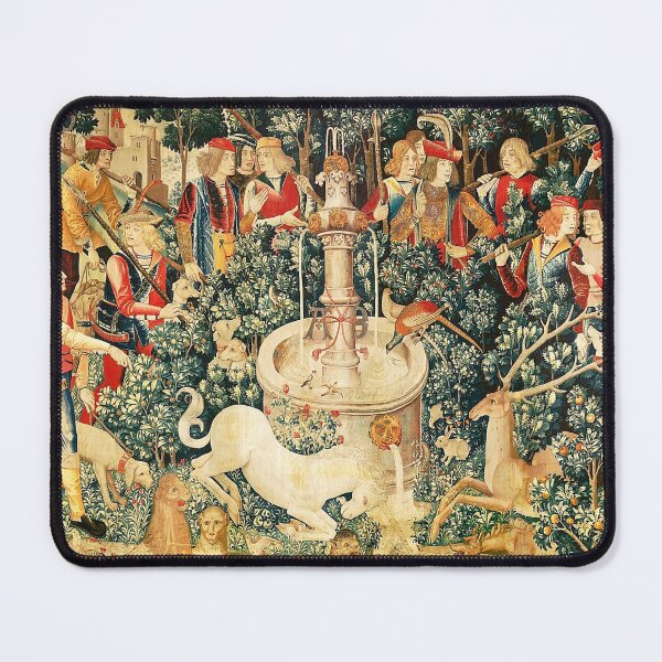 Item preview, Medieval Unicorn Floral Tapestry designed and sold by Epitome Girl.