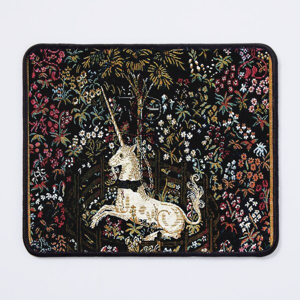 Item preview, The Unicorn in Captivity Black Floral Tapestry designed and sold by Epitome Girl.
