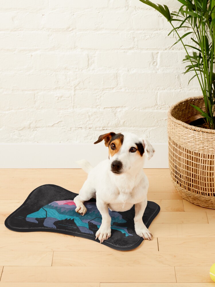 Discover Bear country- Pet Bowls Mat