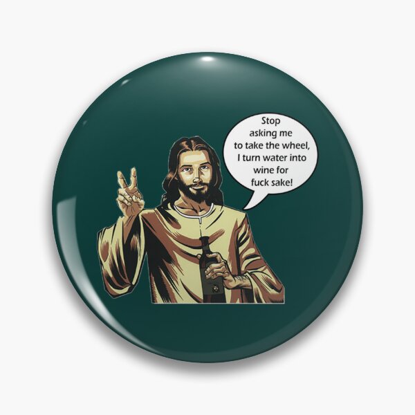 Item preview, Funny Jesus - water into wine - ex jw, ex jehovahs witness, apostate   designed and sold by BeksStitch.