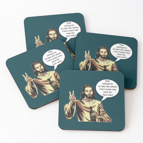 Item preview, Funny Jesus - water into wine - ex jw, ex jehovahs witness, apostate   designed and sold by BeksStitch.