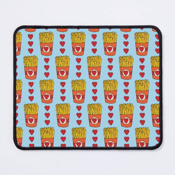 Item preview, Fry Day I'm in Love | Heart French Fries on Blue designed and sold by Zab Butler Design.