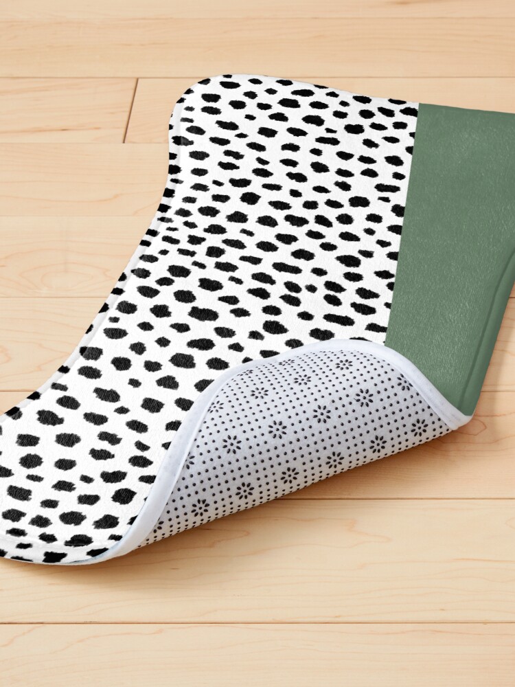 Alternate view of Dalmatian Spots with Sage Green Stripe Pet Mat