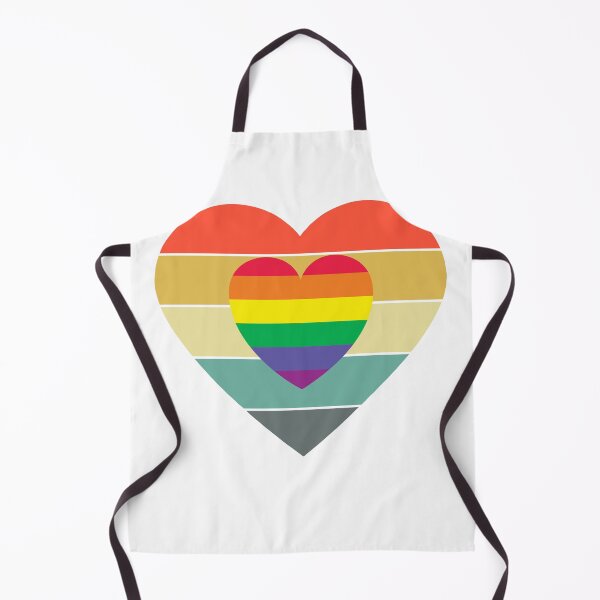 Item preview, Retro Sunset Heart with Pride Colors Heart LGBTQ+ designed and sold by GearGirlNJ.