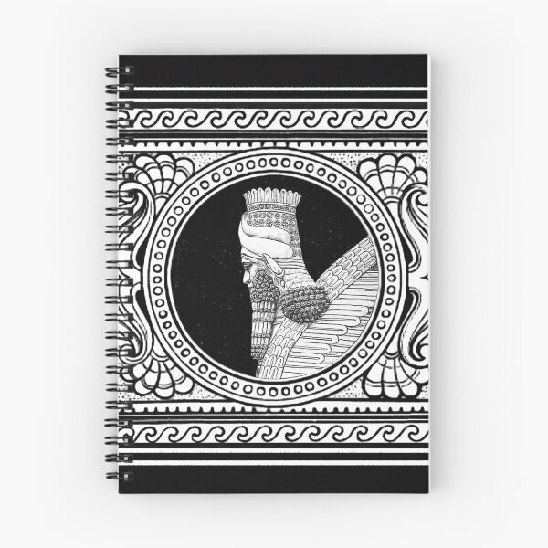 Item preview, Elegant Lamassu Decoration on Black and White designed and sold by doniainart.