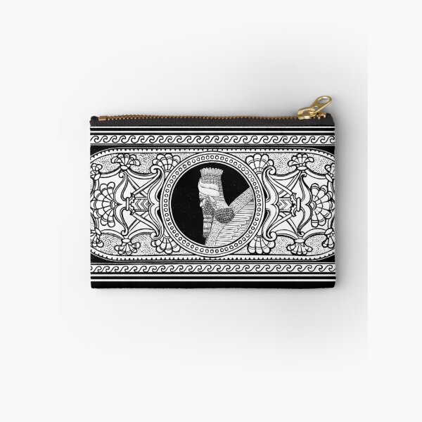 Item preview, Elegant Lamassu Decoration on Black and White designed and sold by doniainart.