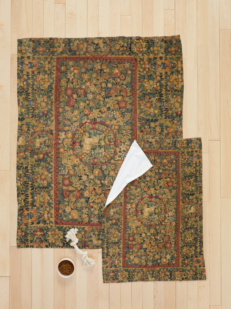 Alternate view of Medieval Unicorn Floral Tapestry Pet Blanket