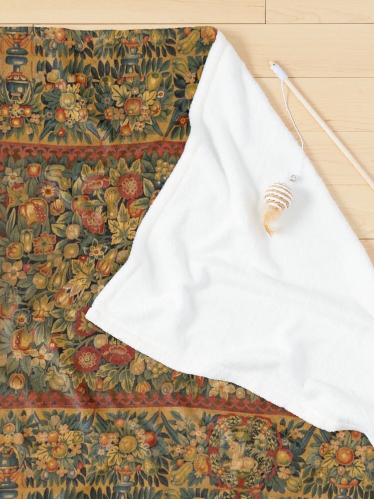 Alternate view of Medieval Unicorn Floral Tapestry Pet Blanket